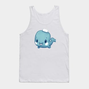 Cute Whale Drawing Tank Top